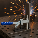 Heavy-Duty Horizontal Toggle Clamp – Cast Iron Base & Adjustable Spindle