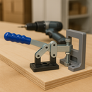 Heavy-Duty Horizontal Toggle Clamp – Cast Iron Base & Adjustable Spindle