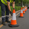 One-Piece Traffic Cone – 460mm Height | Heavy Duty | UK Road Compliant