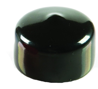 High Durable Black PVC Round Flexible Caps For Multiple Uses - Pack of 120