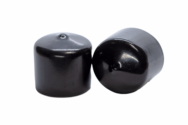 High Durable Black PVC Round Flexible Caps For Multiple Uses - Pack of 120