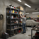 Heavy Duty Garage Shelving - 1800mm High - 200/280kg Load Capacity - Grey