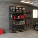 Premium Garage Shelving Unit 1800mm | 200kg Per Shelf | Heavy Duty Grey Steel Racking