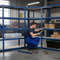 Heavy-Duty Corner Garage Shelving 1800mm | 250kg Per Shelf | Blue Steel Racking - UK