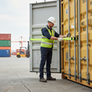 Container Door Securing Strap for Safe Opening - Detail View
