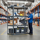 Heavy Duty Corner Shelving Unit - 1600mm High - 250kg Capacity - Grey Finish