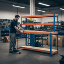 Premium Industrial Workstation with Lower Half Shelf - 1677mm High - 400kg Capacity