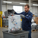 Premium Heavy Duty Clear Waste Bags for Efficient Waste Management - Box of 100, 910mm x 1220mm, Strong Polythene Construc...