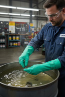 Premium Chemical Resistant Gloves - 330mm Length, Cotton-Flock Liner, and Enhanced Grip for Optimal Performance - Detail View