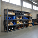 Heavy Duty Industrial Shelving Unit - 1800mm High - 200/280kg Capacity - Grey