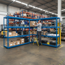 5-Tier Heavy Duty Industrial Shelving Unit - 1980mm High - 400kg Capacity - Steel - Blue