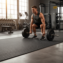 Premium 8mm Rubber Gym Flooring Roll - Black-Grey Fleck for Durability and Performance - Detail View