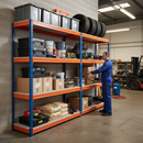 Premium Heavy-Duty Garage Shelving | 1800mm High | 500kg Per Shelf | Boltless Steel Racking | Grey
