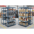 Heavy Duty Industrial Shelving - 1830mm High - 200kg Capacity - Steel - Blue - UK Stock