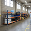 3x Heavy Duty Longspan Shelving - 2000mm High - Blue & Orange