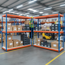 Heavy Duty Industrial Shelving - 3050mm High - 800kg Capacity - Blue & Orange