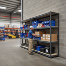 Premium Heavy Duty Industrial Shelving - 1800mm High - 500kg Capacity - Grey