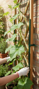 Premium Plastic Mesh Plant Support Net for Gardening - 44mm Mesh Size, Green Color, Various Lengths and Weights - Detail View