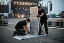 Premium Half-Size Stage Pit Barrier for Concerts and Festivals with Lightweight Aluminum Construction and Quick Assembly F...
