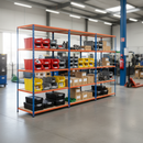 4x Heavy Duty Industrial Shelving - 1830mm High - 200kg Capacity - Chipboard Construction