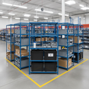 5x Industrial Grade Shelving - 1830mm High - 200kg Capacity - Steel - Blue