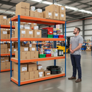 Heavy Duty Industrial Shelving - 1980mm High - 800kg Capacity - Chipboard