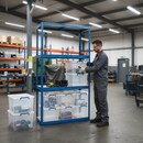 Heavy Duty Shelving Unit - 1600mm High with 12x 33.5L Storage Boxes