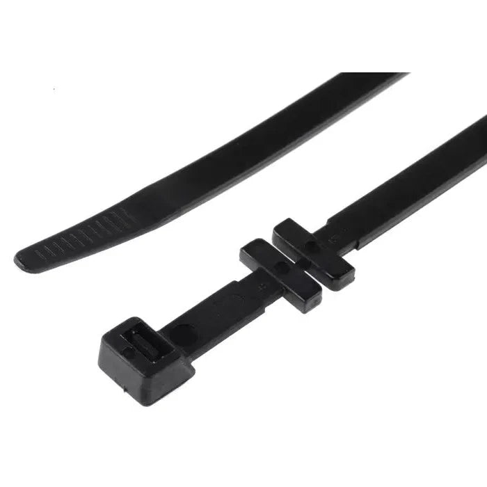 High Performance Black Cable Tray Breakable Cable Ties For Multiple Use – Pack of 100