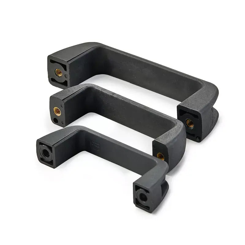 Premium Black Nylon Bridge Handles With Brass Inserts For Doors & Cabinets