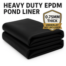 Flexible 0.75mm EPDM Rubber Pond Liner – UV Resistant, Eco-Safe for DIY & Wildlife Ponds