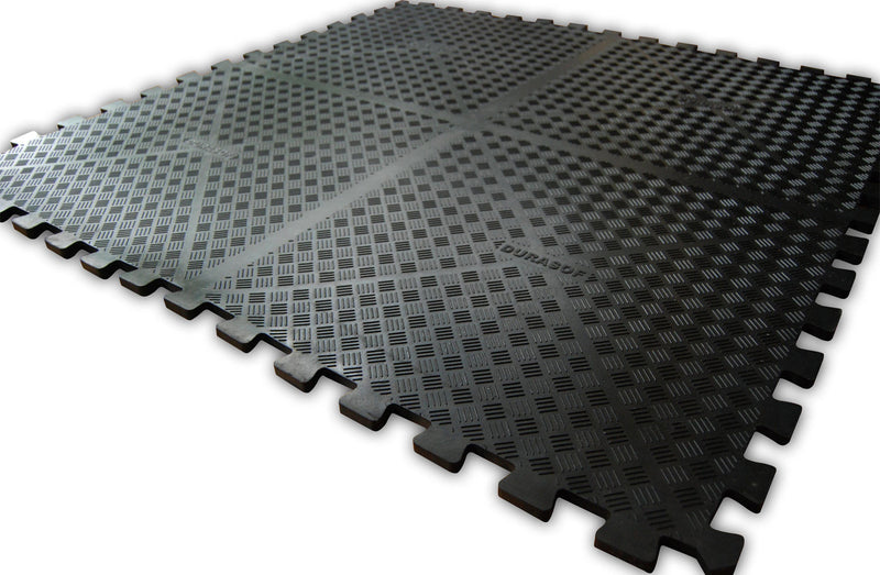 Rubber Interlocking Garage Mats Heavy Duty Flooring Tiles - Rubber Co