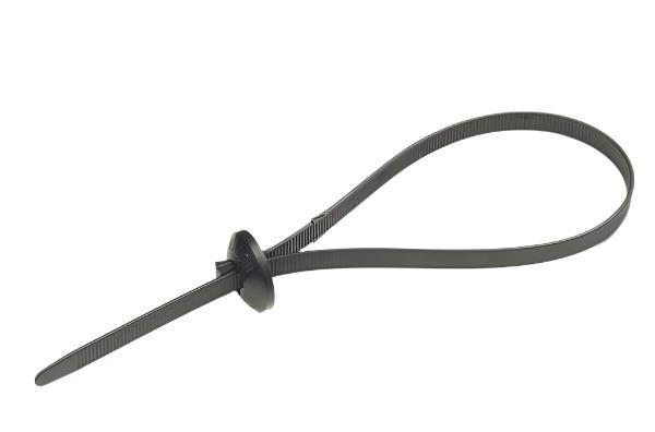 High Impact Black Button Head Cable Ties For Securing Cables & Wires - Pack of 100