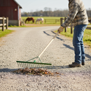 Premium Heavy Duty Landscaping Rake with High Tensile Steel Teeth and 6ft Handle for Grading and Leveling - Detail View