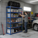 Heavy Duty Garage Shelving | 1800mm High | 200-280kg Capacity | Blue Steel Storage Racking