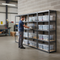 Premium Shelving Units with 12 Heavy Duty Plastic Storage Boxes - 2130mm High