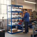 Heavy Duty Shelving Unit - 1800mm High with 8x 24L Storage Boxes