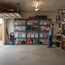 Premium 3x Shelving Unit - 1800mm High - Grey with 12x 60L Plastic Storage Boxes