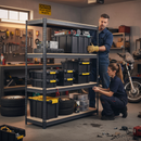 Heavy Duty Garage Shelving - 1600mm High - 500kg Load Capacity - Grey