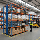 Heavy Duty Industrial Shelving Unit - 3050mm Extra Tall - 340kg Capacity - Blue & Orange Steel Racking