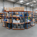 Heavy Duty Industrial Shelving 5-Tier | 1980mm High | 340kg Capacity | Chipboard Shelves | Blue & Orange