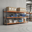 Premium Heavy Duty Longspan Shelving Unit - 2000mm High - Blue & Orange