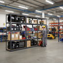 3x Heavy Duty Shelving Units - 2130mm High - 200/280kg Capacity - Grey - UK Stock