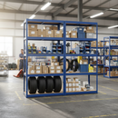Premium Industrial Shelving - 1800mm High - 200/280kg Capacity - Blue