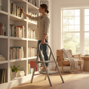 Premium Grey Step Stool - 2 Tread for Safe Access