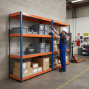 Premium Heavy Duty Industrial Shelving - 1677mm High - 400kg Capacity - Steel