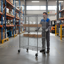 Mobile Security Storage Unit | Lockable Chrome Shelving | Heavy Duty Industrial