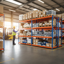 Heavy Duty Industrial Shelving 2440mm High | 400kg Per Shelf | Steel Racking | Blue & Orange