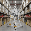 Premium Mobile Steps with Safety Gate for Secure Access