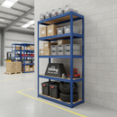Heavy Duty Industrial Shelving - 1800mm High - 200/280kg Capacity - Blue