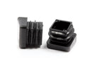 Heavy Duty Black LDPE Square Insert Feet Angled Base
